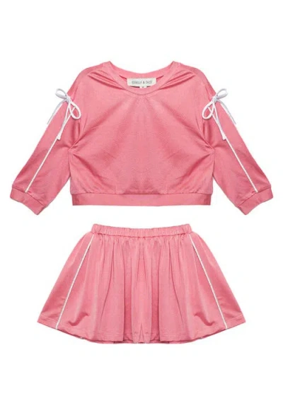 Isobella & Chloe Babies'  Twinkle Toes Pink Two Piece Set