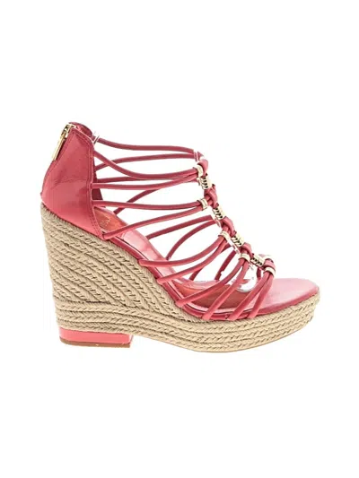 Pre-owned Isolá Wedges In Red