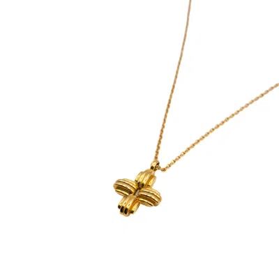 Isolated Jewellery Women's Gold Athena Cross In Orange