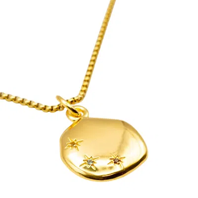 Isolated Jewellery Women's Gold Three Stone Disc