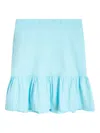 Isolda Arábia Ruffled Mini Skirt In Blue