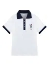 Isolda Chicken-embroidered Polo Shirt In White