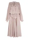 Isolda Dandara Silk Midi Dress In Neutral
