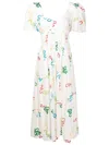 Isolda Gilda Motif-print Dress In White