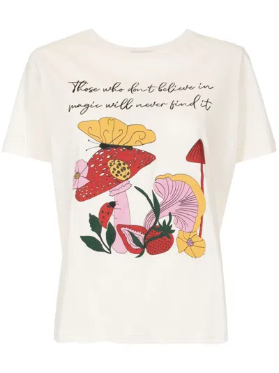 Isolda Graphic-print Cotton T-shirt In White
