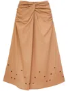Isolda Kika Midi Skirt In Neutrals