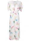 Isolda Lina Snake-motif Dress In White