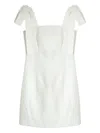 Isolda Santa Luzia Tie-strap Mini Dress In White