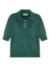 Isolda Short-sleeve Polo Shirt In Green
