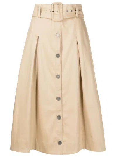 Isolda Virginia Midi Utility Skirt In Neutrals