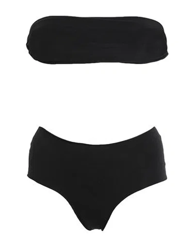 Isole & Vulcani Woman Bikini Black Size M Organic Cotton, Elastane