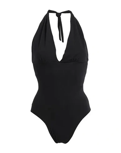 Isole & Vulcani Woman One-piece Swimsuit Black Size L Organic Cotton, Elastane