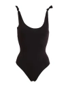 Isole & Vulcani Woman One-piece Swimsuit Chocolate Brown Size L Organic Cotton, Elastane In Brown