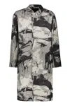 Iso.poetism Cotton Trench Coat In Black