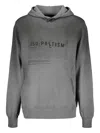 Iso.poetism Drawstring-hood Graphic Hoodie In Gray
