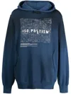 Iso.poetism Graphic Logo-print Hoodie In Blue