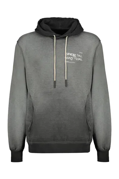 Iso.poetism Graphic-print Hoodie In Grey