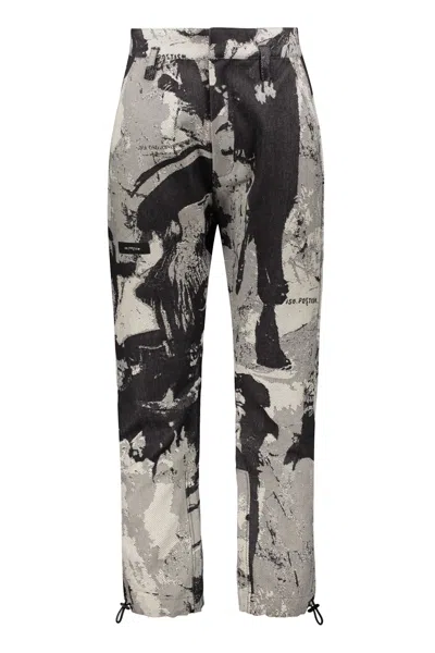 Iso.poetism Logo Detail Cotton Track-pants In Black