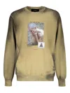 Iso.poetism Printed Cotton Sweatshirt In 绿色