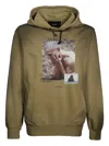 Iso.poetism Print Cotton Hoodie In Brown