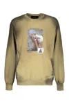 Iso.poetism Printed Cotton Sweatshirt In Green