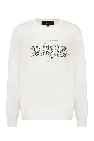 Iso.poetism Printed Cotton Sweatshirt In White