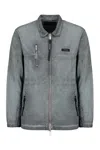 Iso.poetism Distress-effect Jacket In Grey