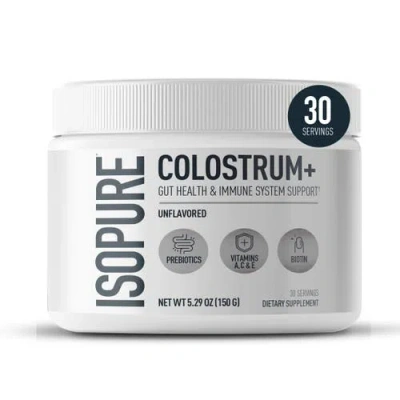 Isopure Colostrum + Gut Health & Immune System Support, 30 Servings In White
