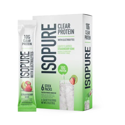 Isopure Protein Protein Water Stickpacks - Strawberry Kiwi