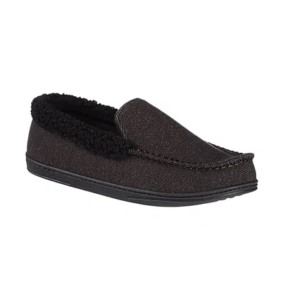 Isotoner Carter Boater Moccasin Mens Moccasin Slippers In Black