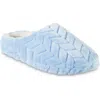 Isotoner Chevron Faux Fur Slipper In Bonnie Blue