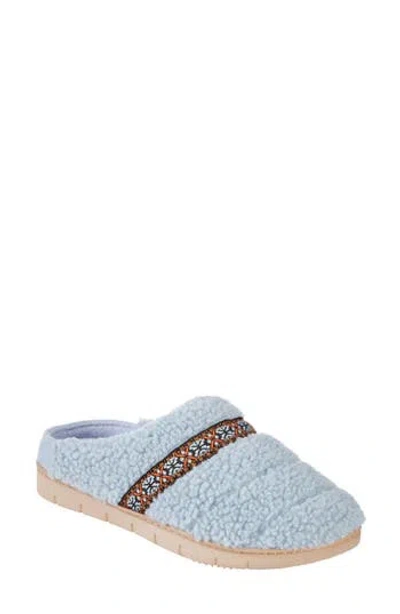 Isotoner Clara Faux Shearling Slipper In Blue