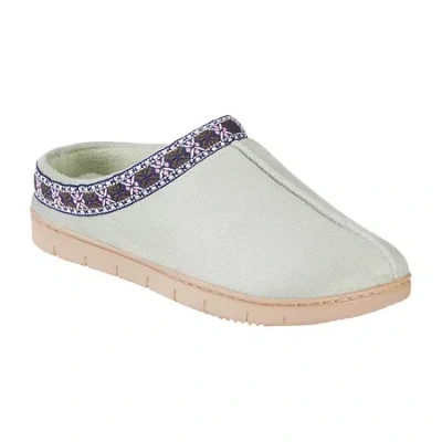 Isotoner Clara Recycled Microsuede Hoodback Womens Memory Foam Clog Slippers In Multi