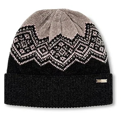 Isotoner Fairisle Womens Beanie In Black
