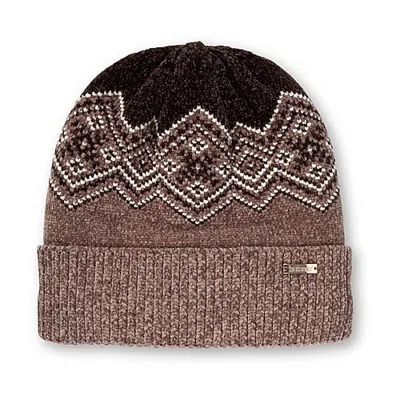 Isotoner Fairisle Womens Beanie In Brown