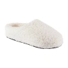 Isotoner Fiona Womens Memory Foam Clog Slippers In White