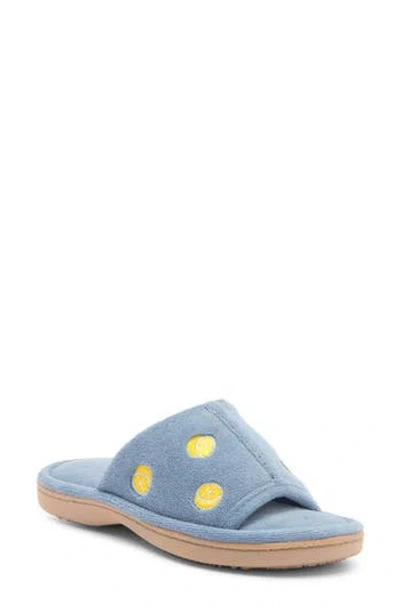 Isotoner Fruit Embroidered Slide Slipper
