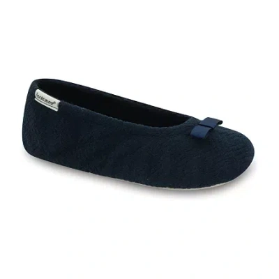 Isotoner Gemma Womens Ballerina Slippers In Blue