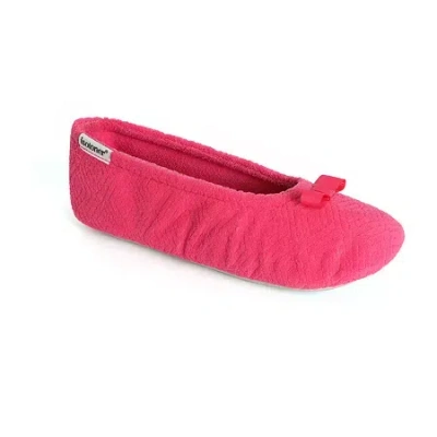 Isotoner Gemma Womens Ballerina Slippers In Pink