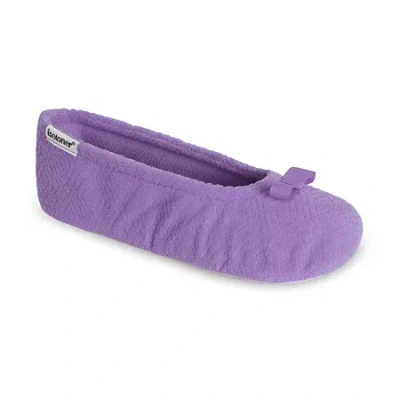 Isotoner Gemma Womens Ballerina Slippers In Purple