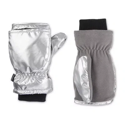 Isotoner Iridescent Sleekheat Mittens In Gray