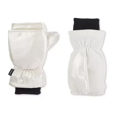 Isotoner Iridescent Sleekheat Mittens In White