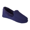 Isotoner Ivy Spandex Velour Womens Moccasin Slippers In Blue