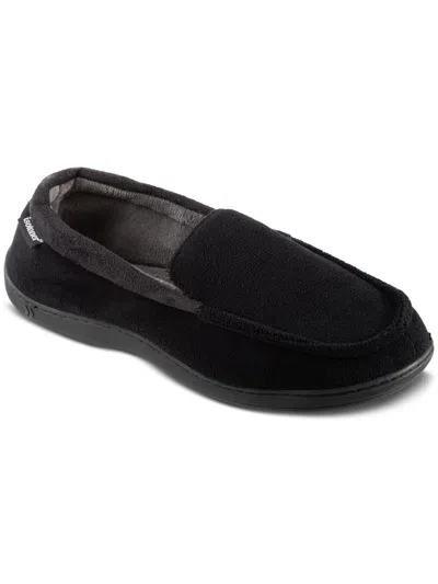 Isotoner Jared Mens Slip On Comfort Loafer Slippers In Black