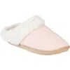 Isotoner Louise Chevron Quilted Faux Shearling Lined Slipper In Sand