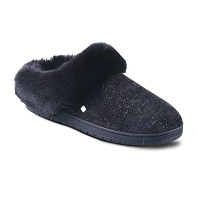 Isotoner Lurex Womens Clog Slippers In Black
