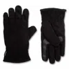 Isotoner Men's Active Stretch Glove With Gathered Wrist In Black In Black