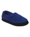 Isotoner Men's Berber Closed Back Slippers In Blue