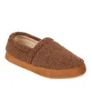 Isotoner Men's Berber Closed Back Slippers In Brown