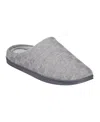Isotoner Men's Closed Back Slipper With Memory Foam In Ash